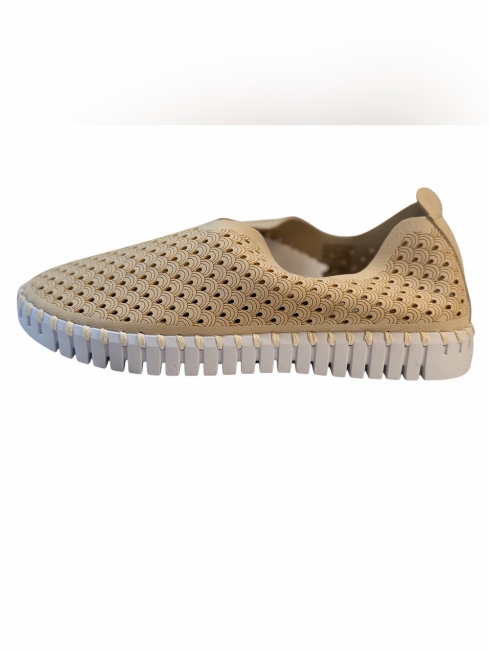 Ilse Jacobsen Tulip 139 Kit Beige Perforated Slip On Shoes Size 38 NWT - Picture 8 of 8